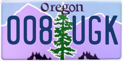 OR license plate 008UGK