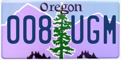 OR license plate 008UGM