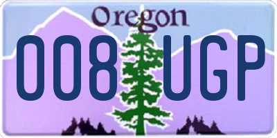 OR license plate 008UGP