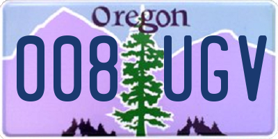 OR license plate 008UGV