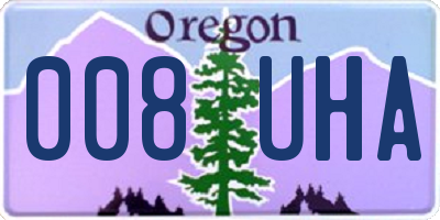 OR license plate 008UHA