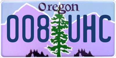 OR license plate 008UHC