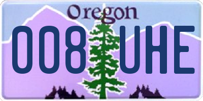 OR license plate 008UHE