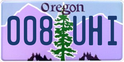 OR license plate 008UHI