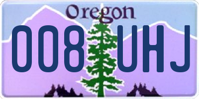 OR license plate 008UHJ