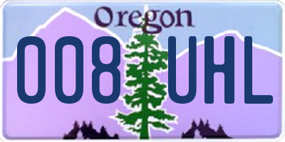 OR license plate 008UHL