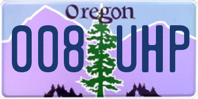 OR license plate 008UHP