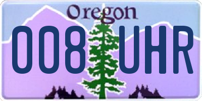 OR license plate 008UHR