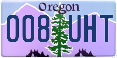 OR license plate 008UHT