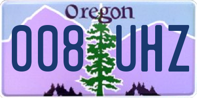 OR license plate 008UHZ