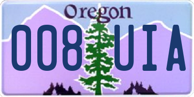 OR license plate 008UIA