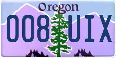 OR license plate 008UIX