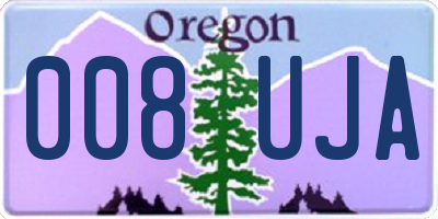 OR license plate 008UJA