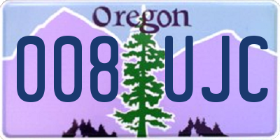 OR license plate 008UJC