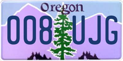 OR license plate 008UJG