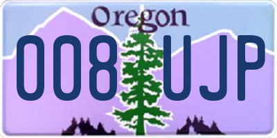 OR license plate 008UJP