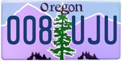 OR license plate 008UJU