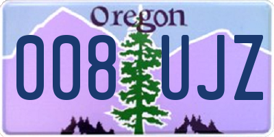 OR license plate 008UJZ
