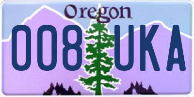 OR license plate 008UKA