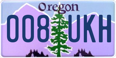 OR license plate 008UKH