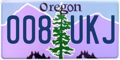 OR license plate 008UKJ