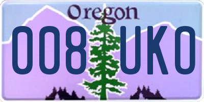 OR license plate 008UKO