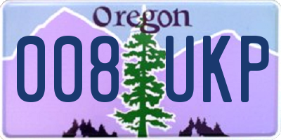 OR license plate 008UKP