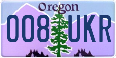 OR license plate 008UKR