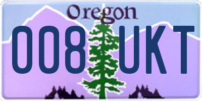 OR license plate 008UKT