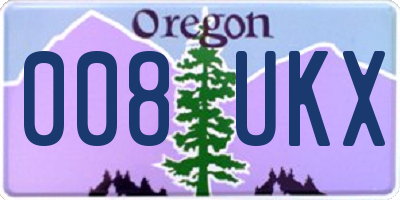 OR license plate 008UKX