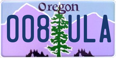 OR license plate 008ULA