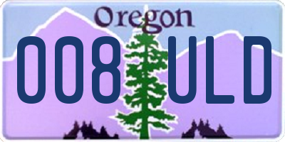 OR license plate 008ULD