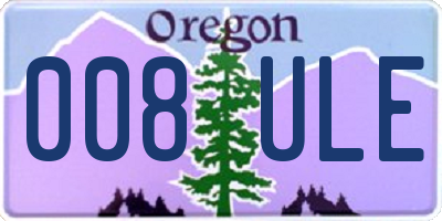 OR license plate 008ULE