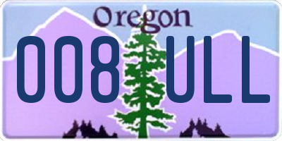 OR license plate 008ULL