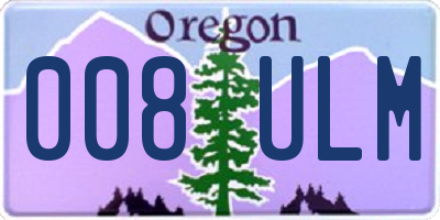 OR license plate 008ULM
