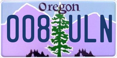 OR license plate 008ULN