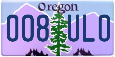 OR license plate 008ULO