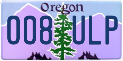 OR license plate 008ULP