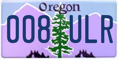 OR license plate 008ULR