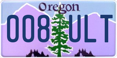 OR license plate 008ULT