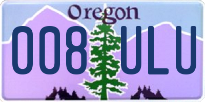 OR license plate 008ULU