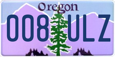 OR license plate 008ULZ