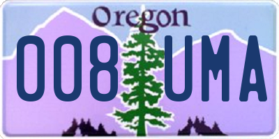 OR license plate 008UMA
