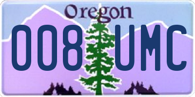 OR license plate 008UMC