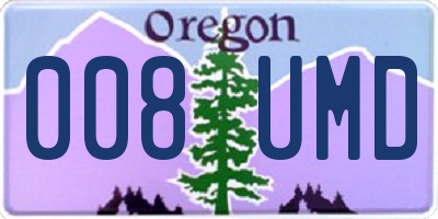 OR license plate 008UMD