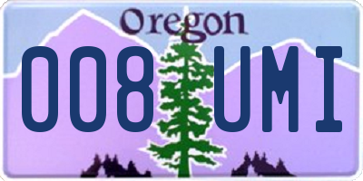 OR license plate 008UMI