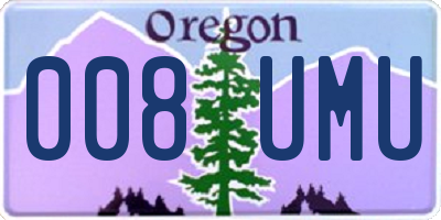 OR license plate 008UMU