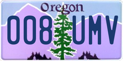 OR license plate 008UMV