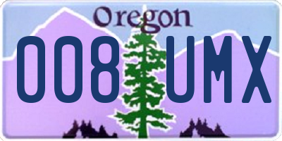 OR license plate 008UMX