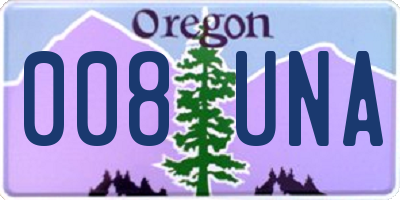 OR license plate 008UNA